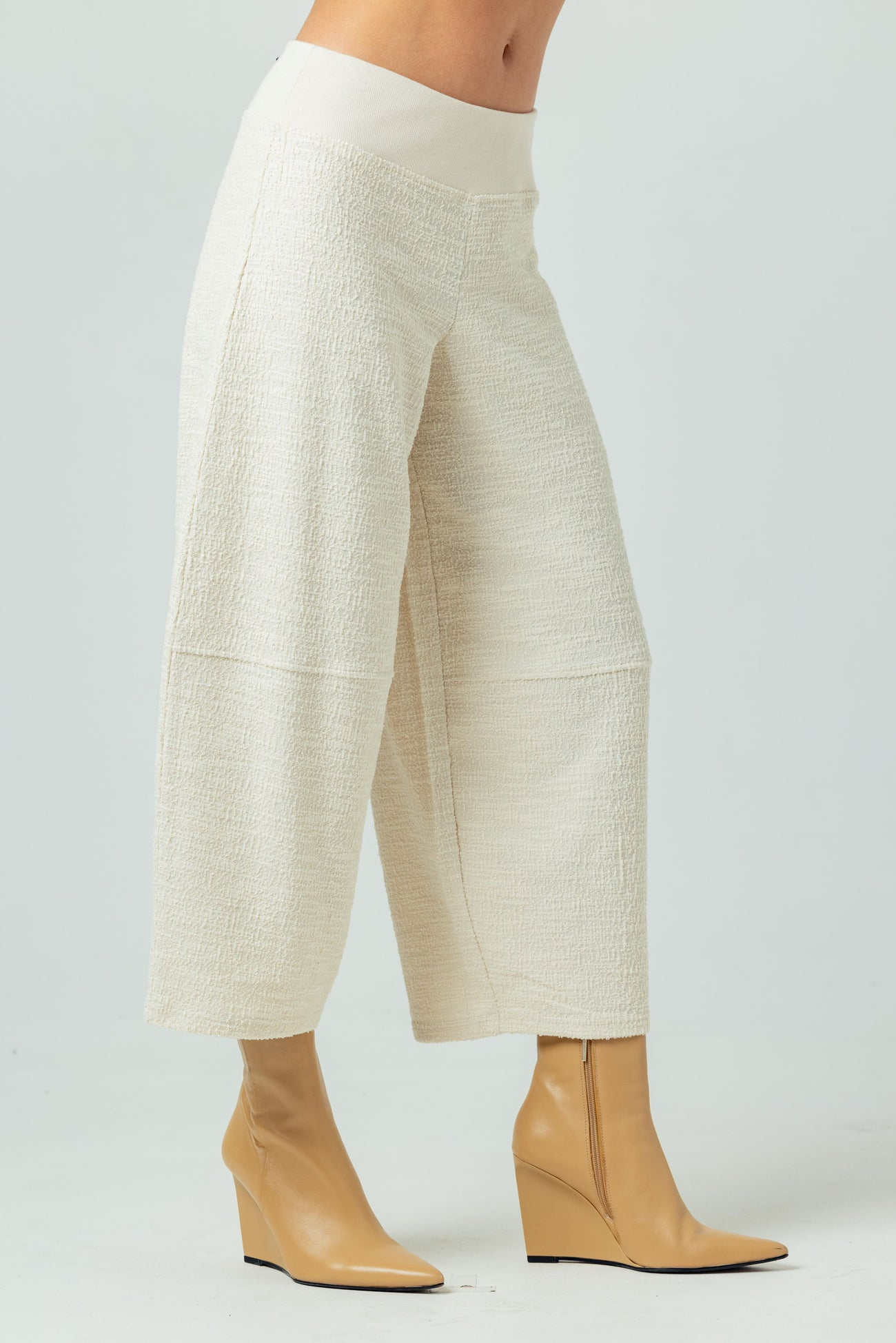 AUDELIA BOUCLE PANT - COCONUT MILK