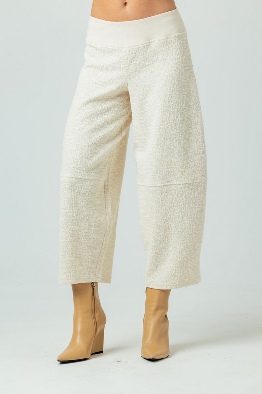 AUDELIA BOUCLE PANT - COCONUT MILK