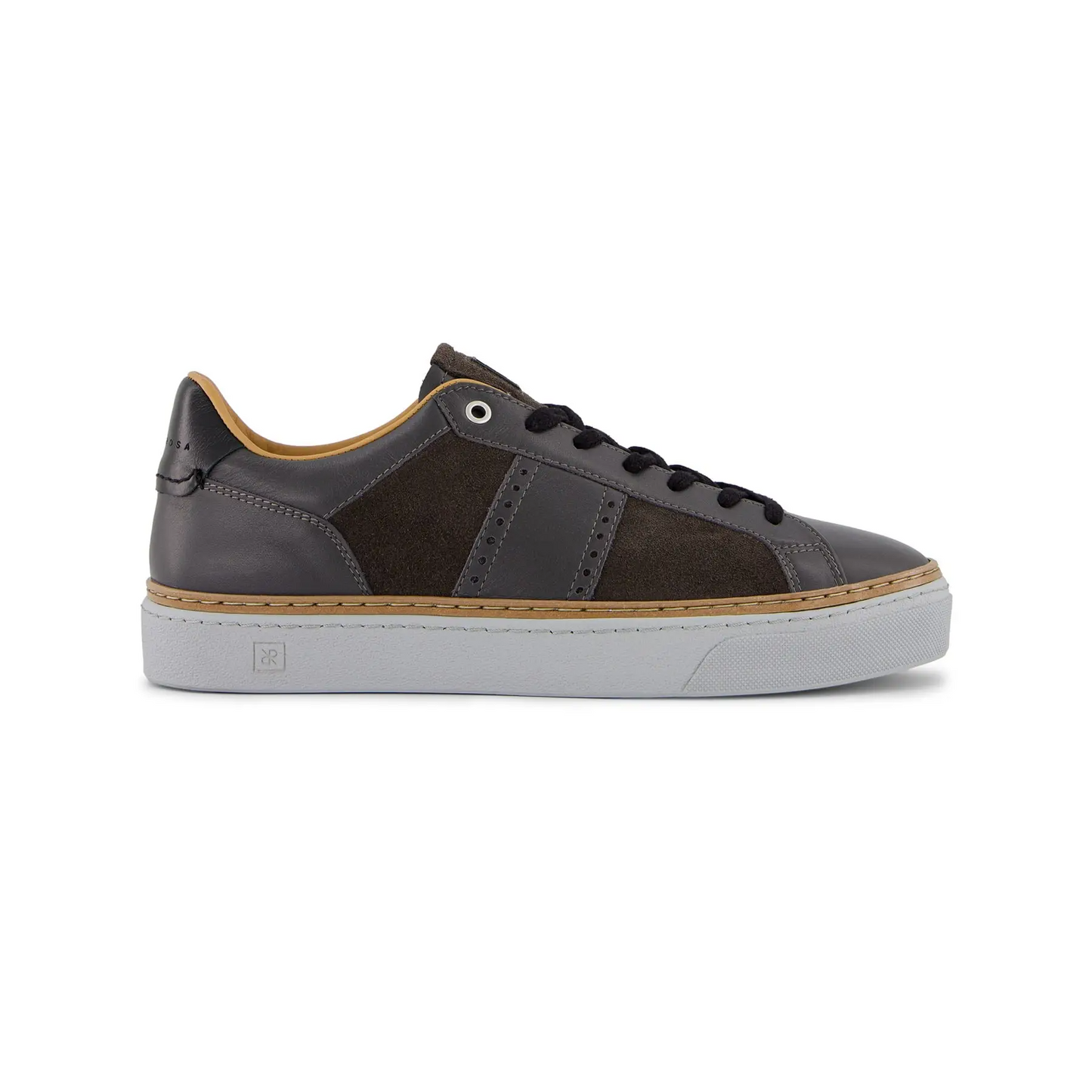 AVA MEN'S LEATHER SNEAKER - GREY