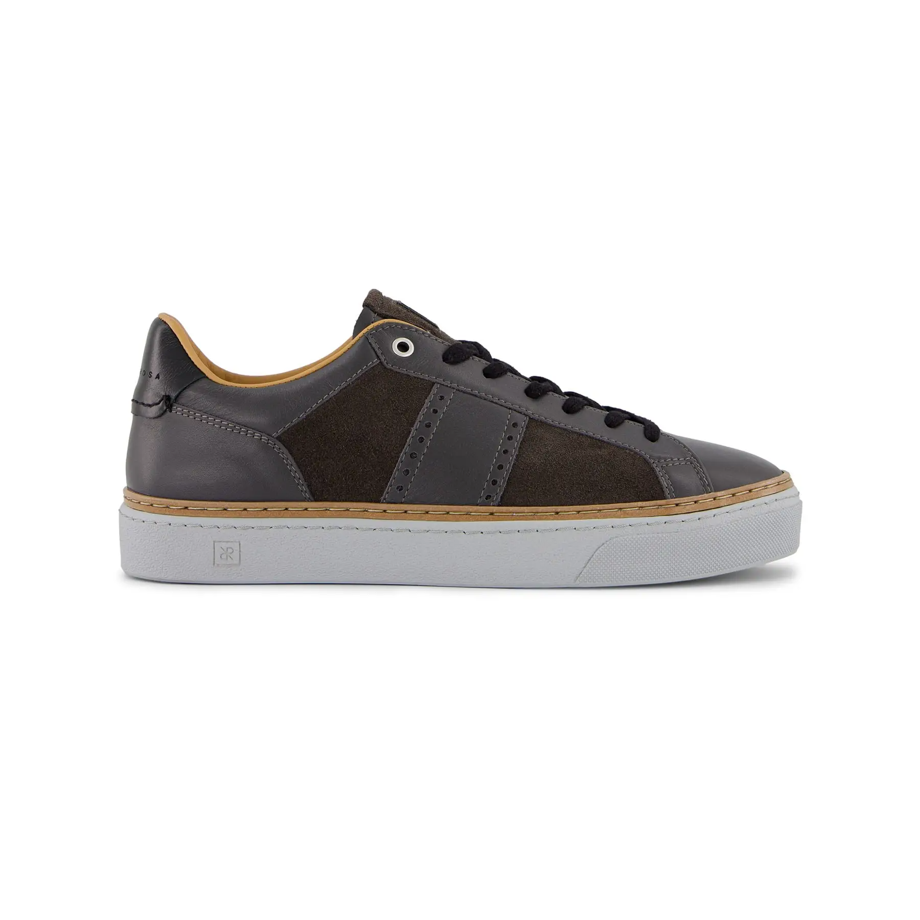 AVA MEN'S LEATHER SNEAKER - GREY