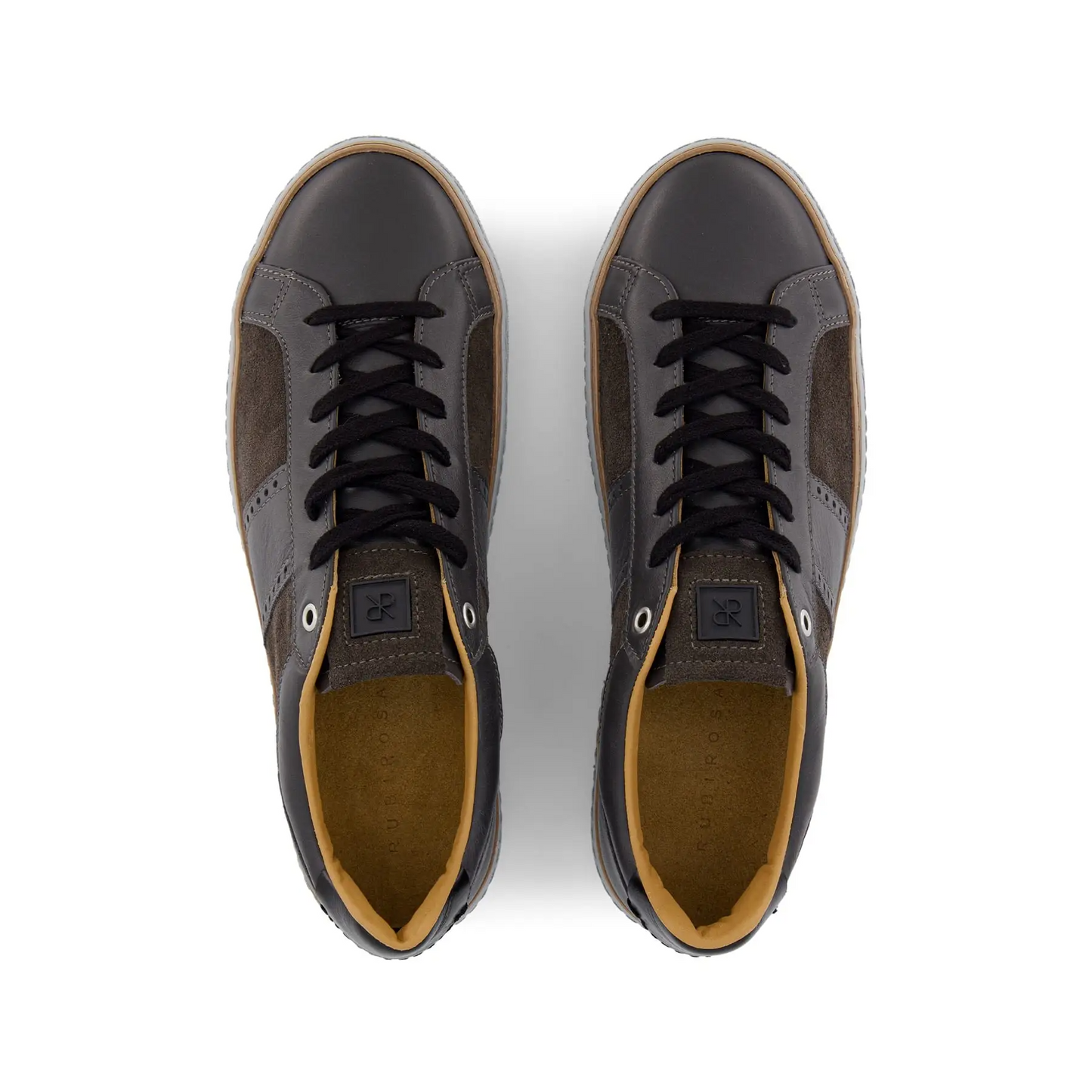 AVA MEN'S LEATHER SNEAKER - GREY