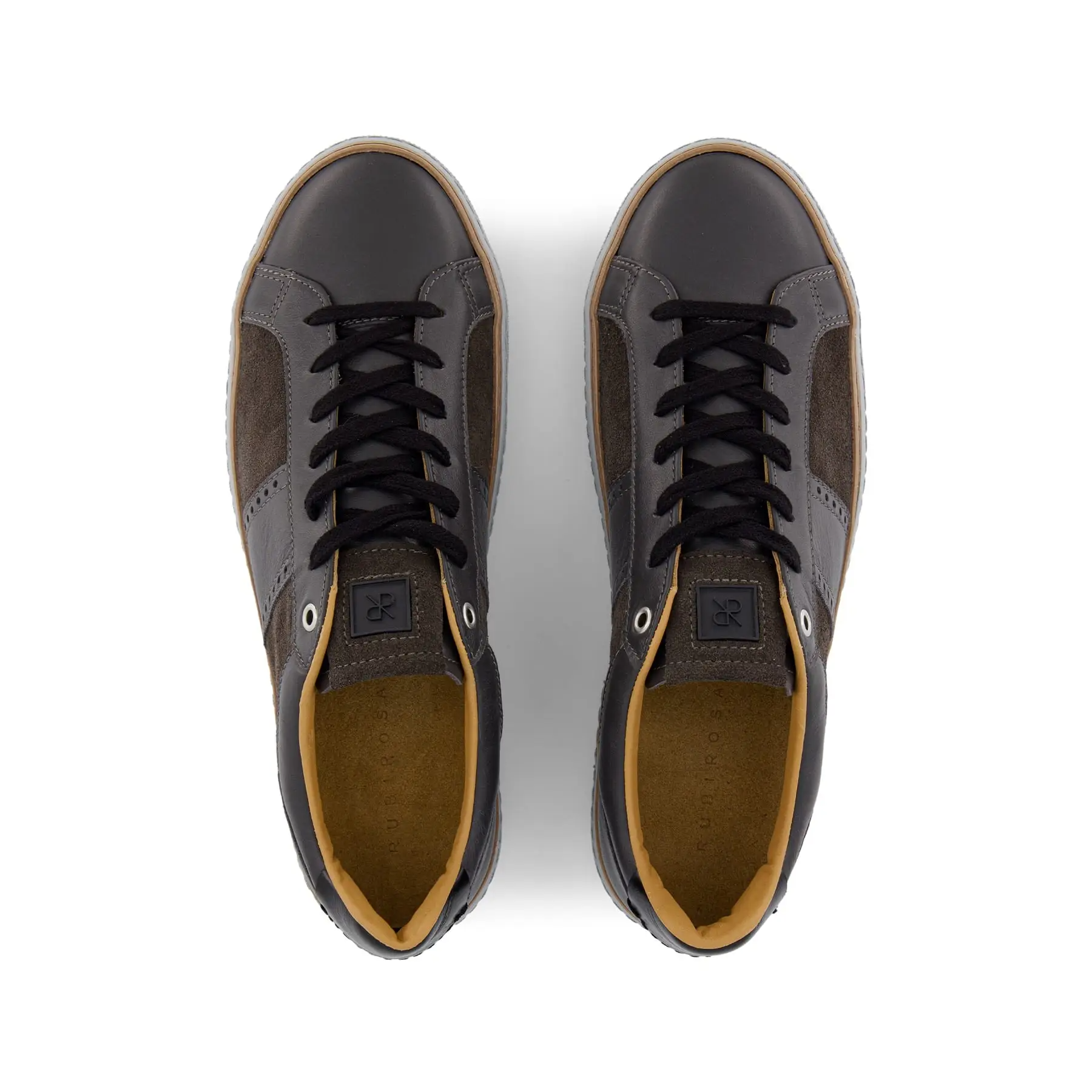 AVA MEN'S LEATHER SNEAKER - GREY
