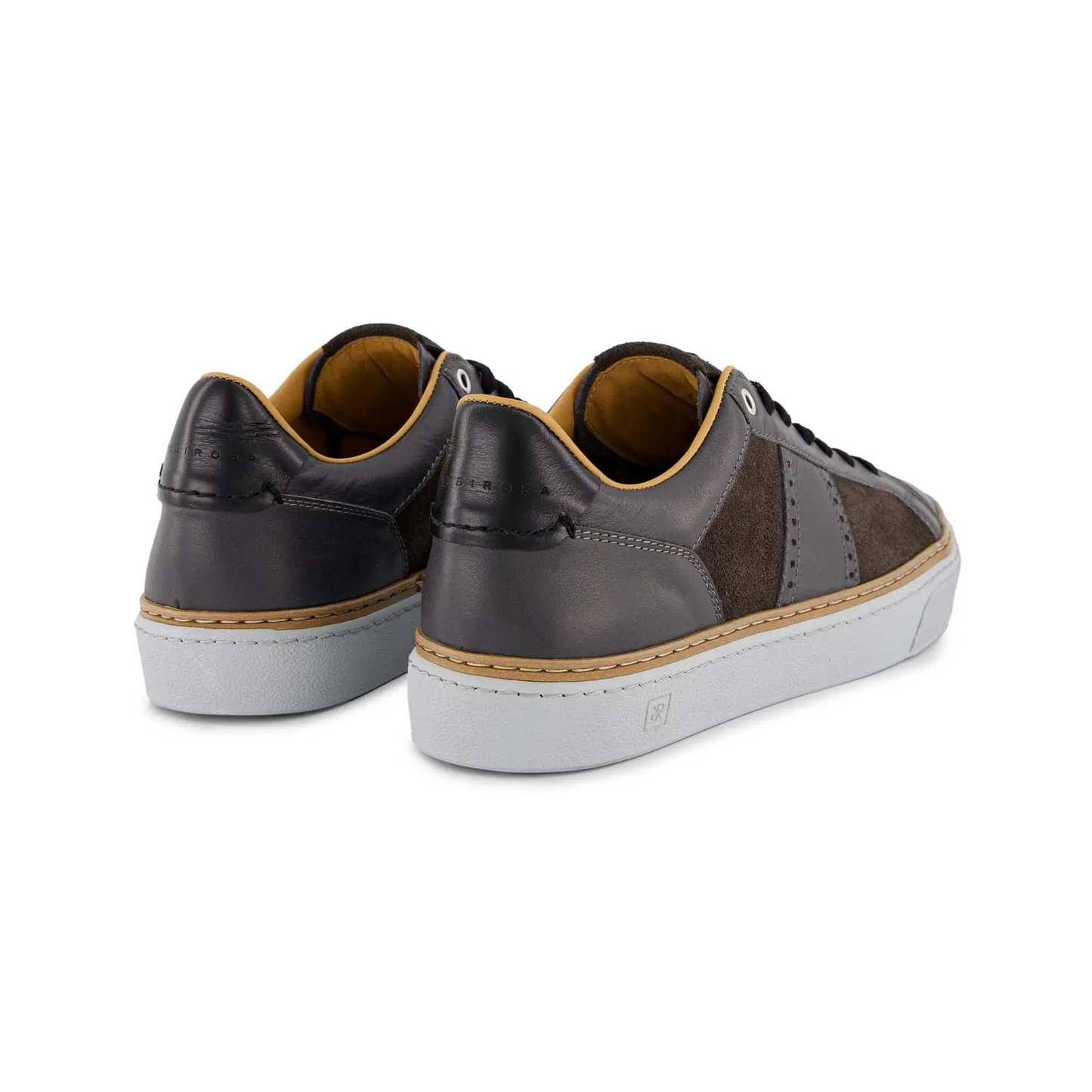 AVA MEN'S LEATHER SNEAKER - GREY