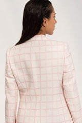 BASTION PINK WINDOWPANE BLAZER
