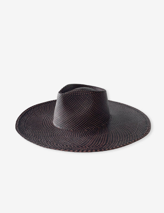 AUSTIN JUNIOR STRAW HAT - CHOCOLATE & BLACK