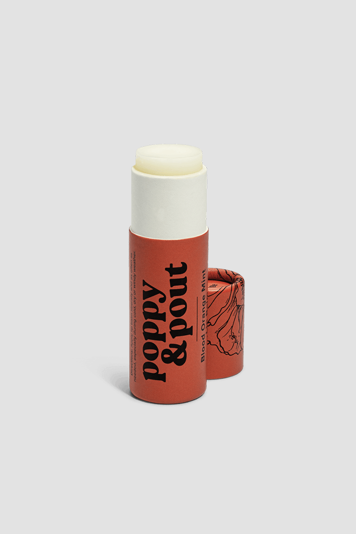 POPPY & POUT LIP BALM - BLOOD ORANGE MINT