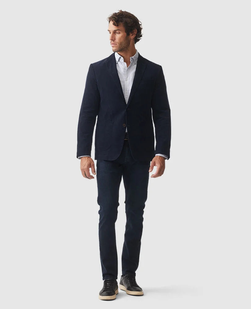 SAINT BATHANS COTTON SPORT COAT - NAVY