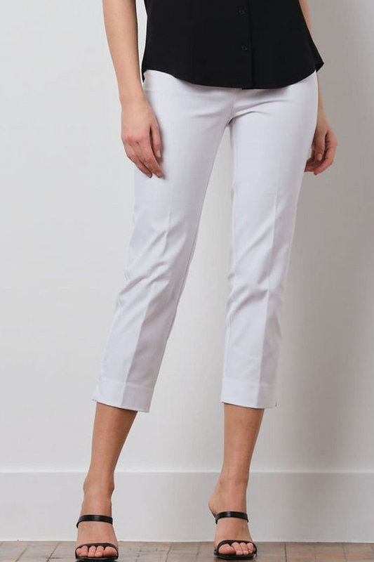 BRIGITTE STRAIGHT FIT CROPPED PANT - WHITE
