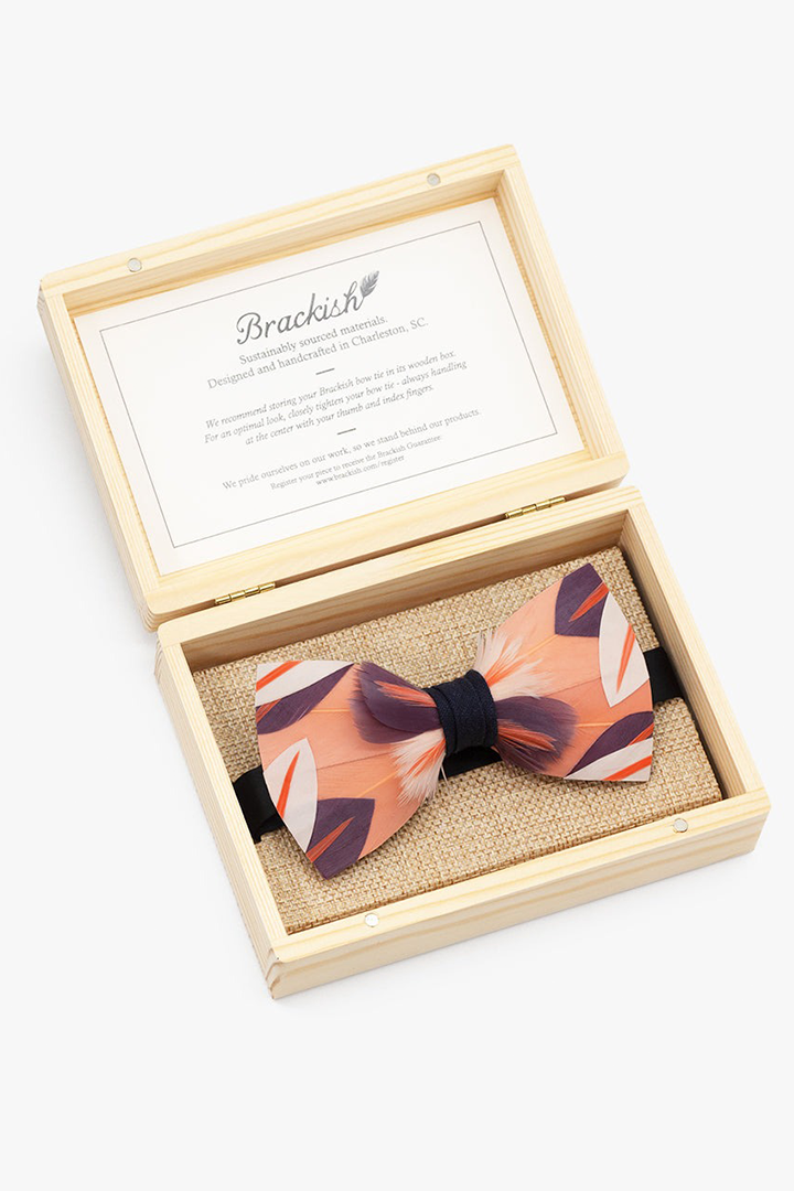 BUCCANEER FEATHER BOW TIE