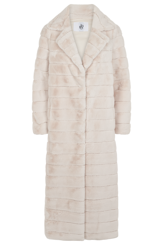 BAILEY FAUX FUR LONG COAT - BEIGE