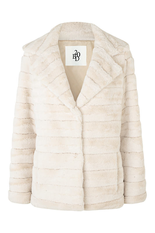 BAILEY FAUX FUR SHORT COAT - BEIGE