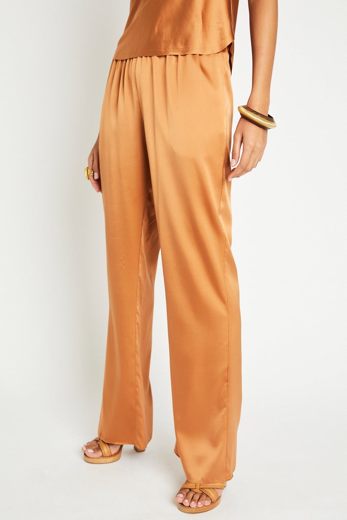 LIZ SILK PANT - COPPER