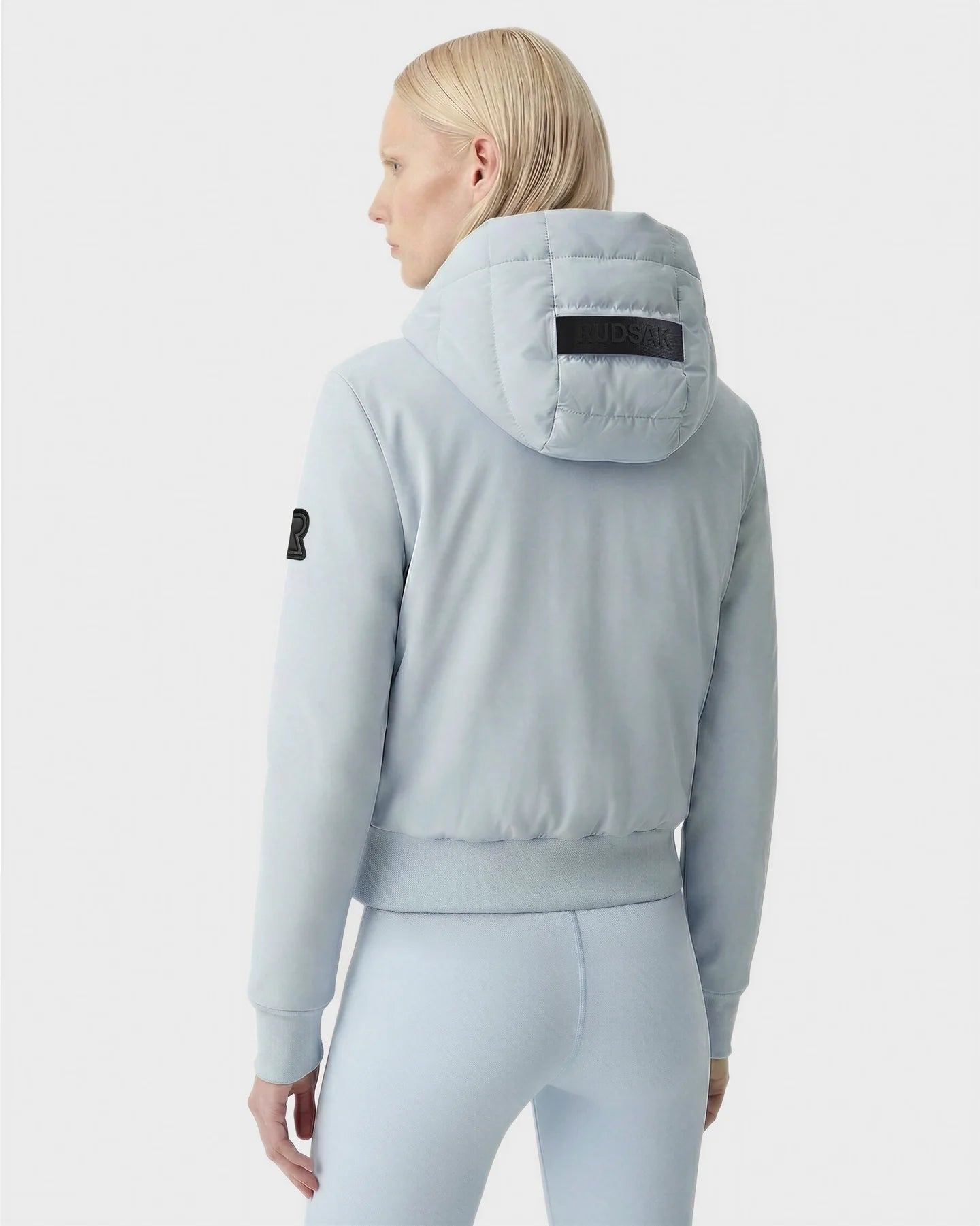 CASSA LIGHT QUILTED JACKET WITH THUMBHOLES - POWDER BLUE