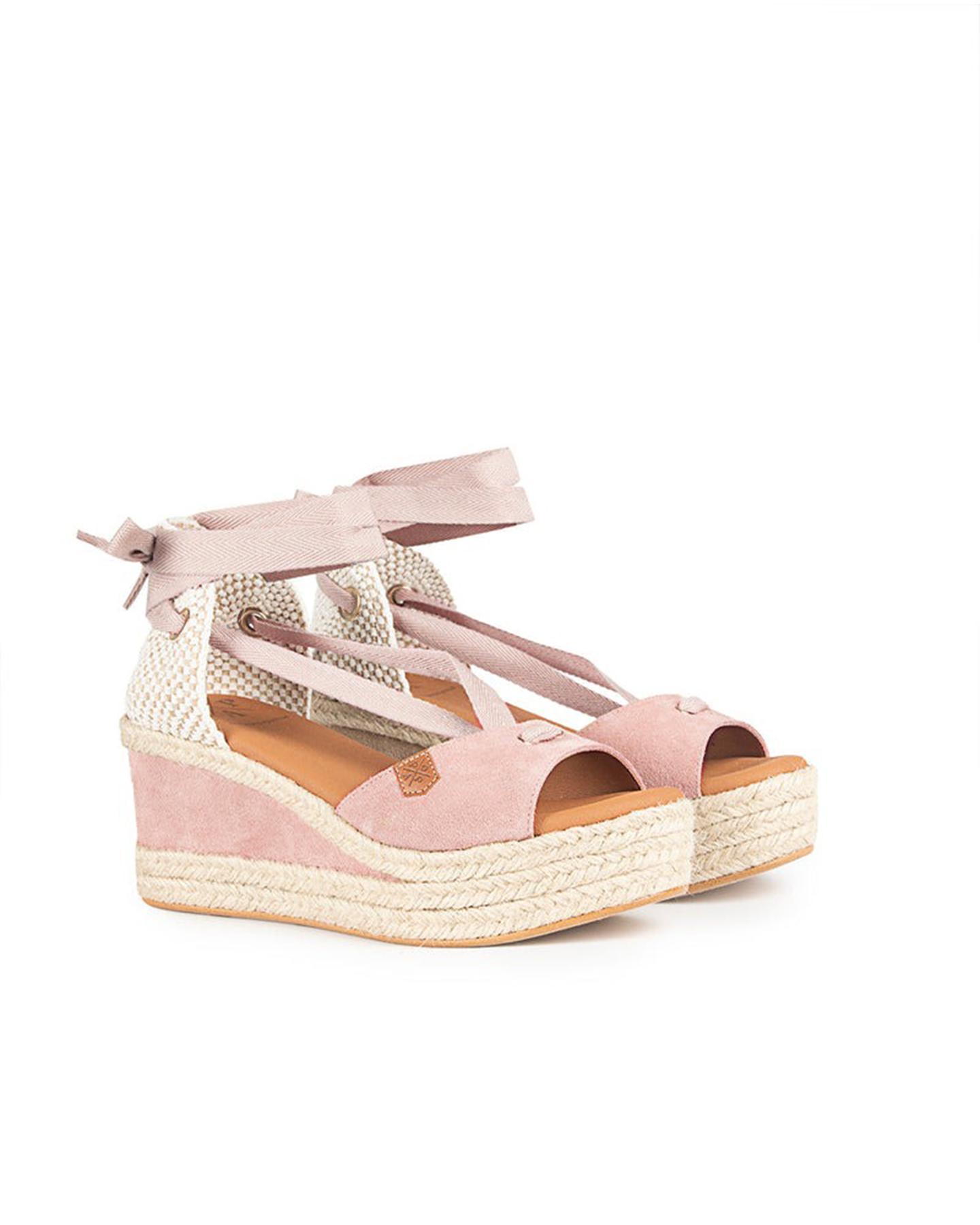 VALDES SUEDE WEDGE SANDAL - ROSA