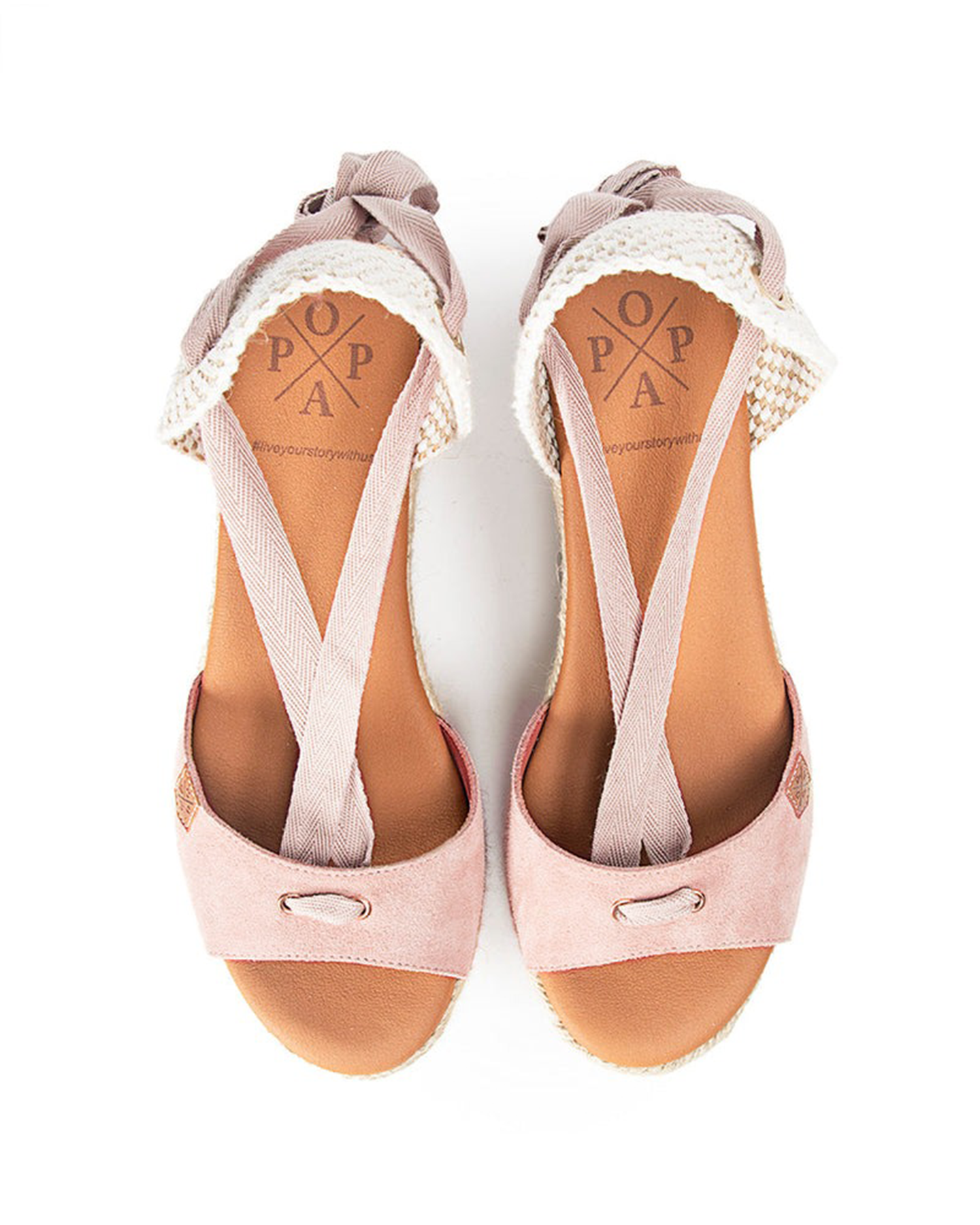 VALDES SUEDE WEDGE SANDAL - ROSA