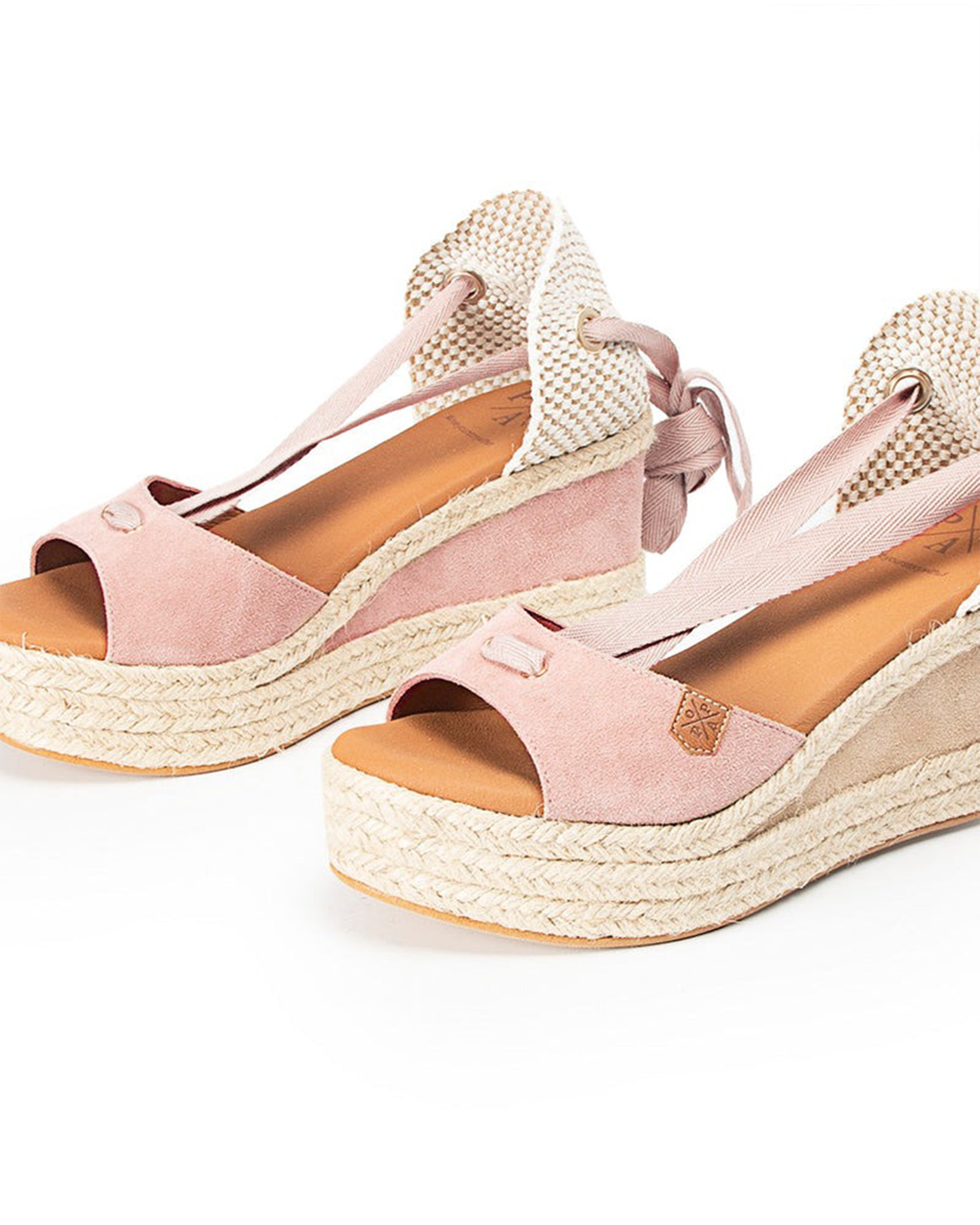 VALDES SUEDE WEDGE SANDAL - ROSA