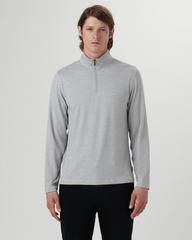 UV30 1/4 ZIP KNIT PULLOVER - CEMENT