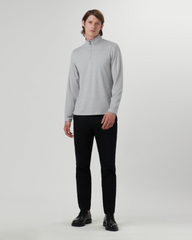 UV30 1/4 ZIP KNIT PULLOVER - CEMENT
