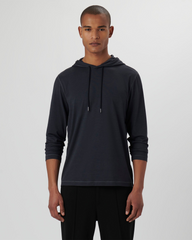 UV30 HOODED KNIT PULLOVER - CAVIAR
