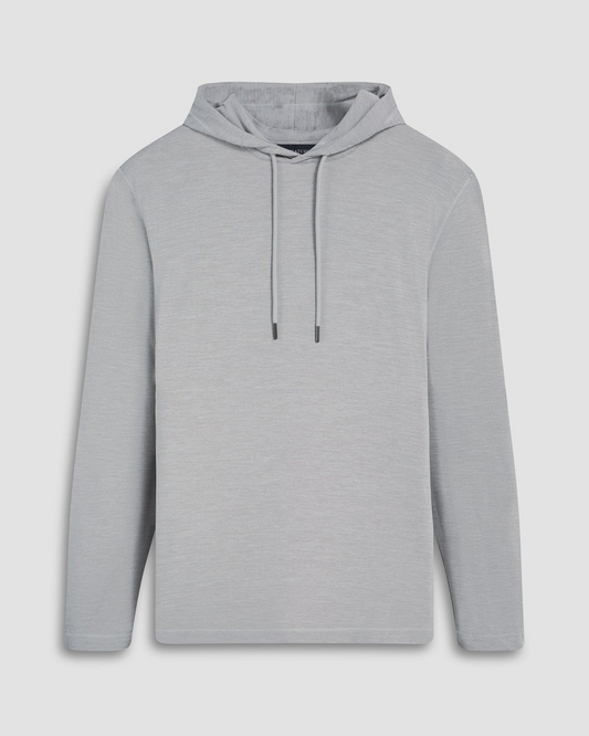 UV30 HOODED KNIT PULLOVER - CEMENT