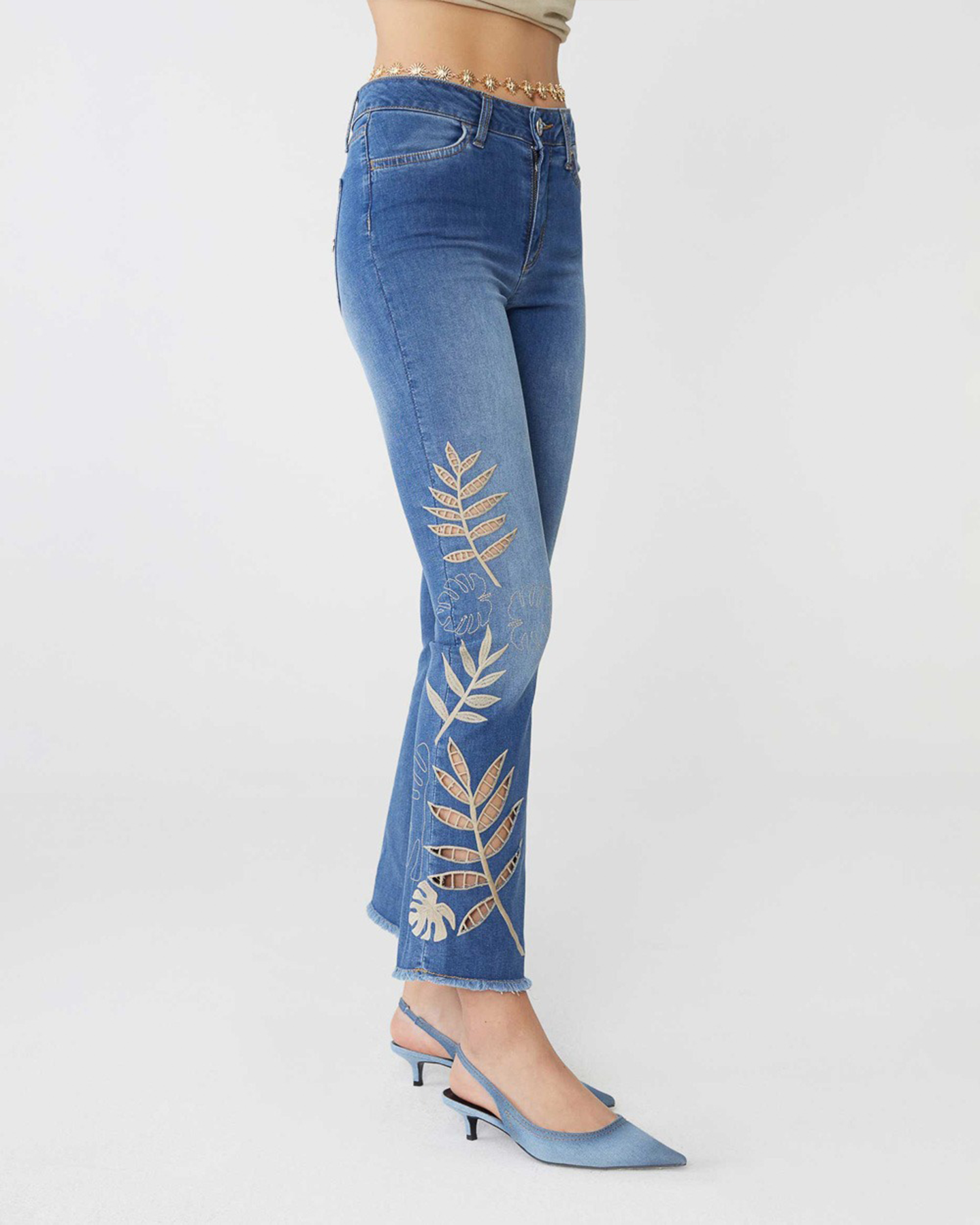 SISSY SUMMER EMBROIDERED SILKY STRETCH JEAN