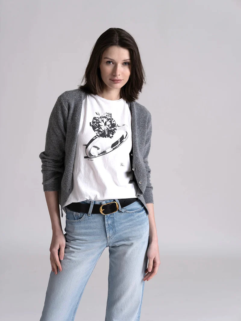 BEST FRIEND MUSHIE TEE - WORN WHITE