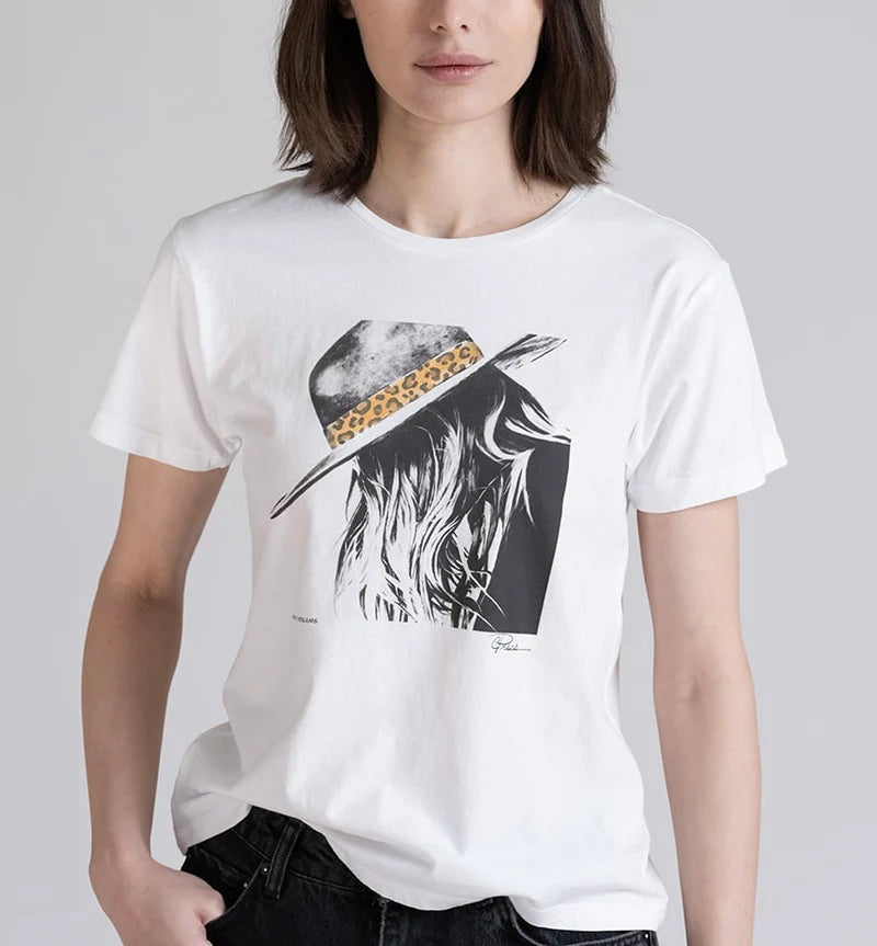 WILDEST DREAMS MUSHIE TEE - WORN WHITE HIGHLIGHT COLOR