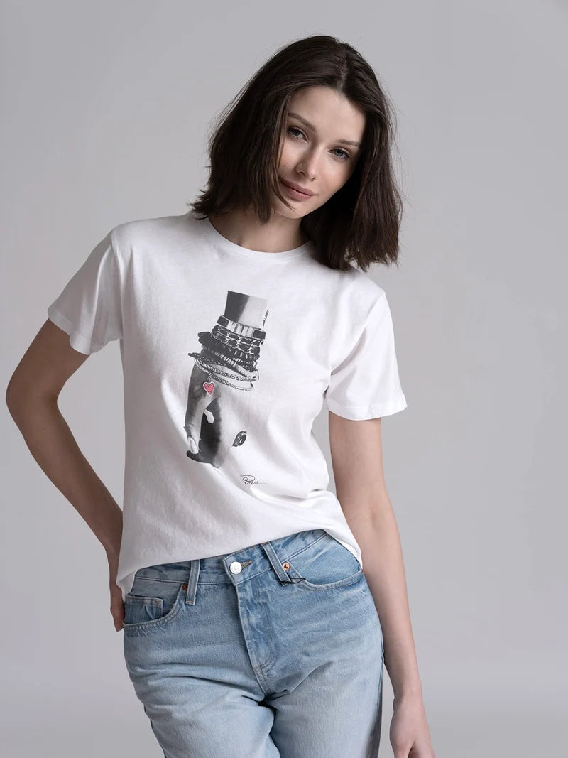 ARM CANDY MUSHIE TEE- WHITE