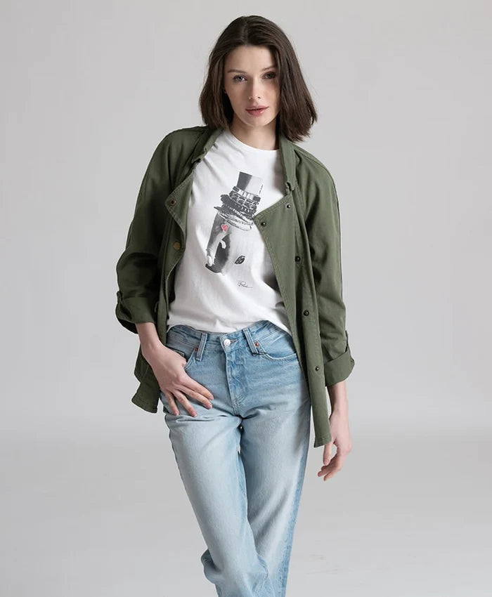 ARM CANDY MUSHIE TEE- WHITE