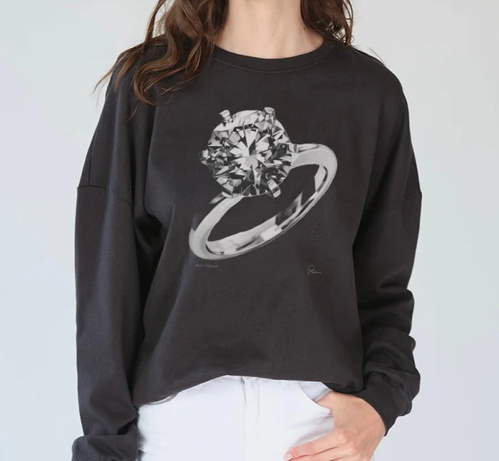 BEST FRIEND COZY SWEATSHIRT - WORN BLACK