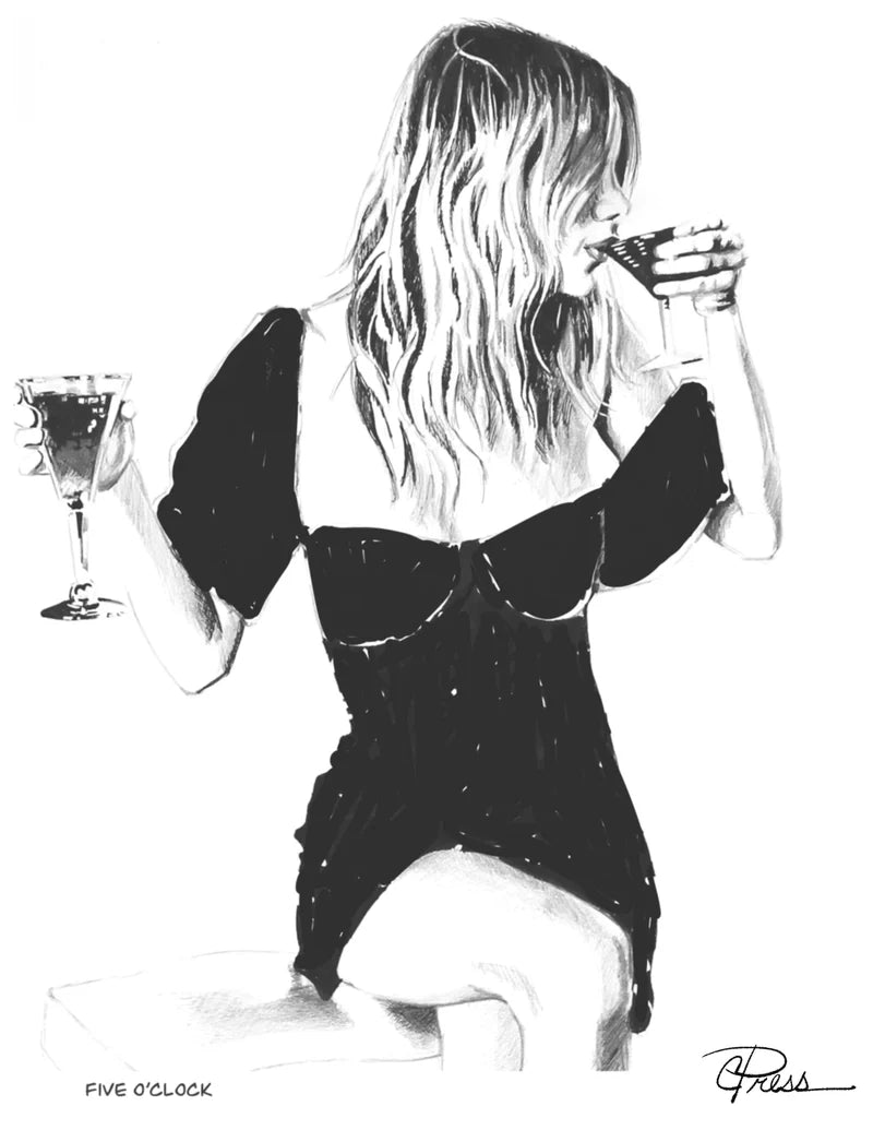 FIVE O'CLOCK MUSHIE TEE - WORN WHITE