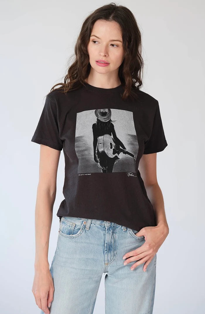 I'M WITH THE BAND COZY SWEATSHIRT - WORN BLACK