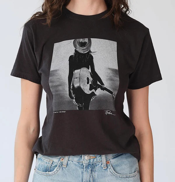 I'M WITH THE BAND COZY SWEATSHIRT - WORN BLACK