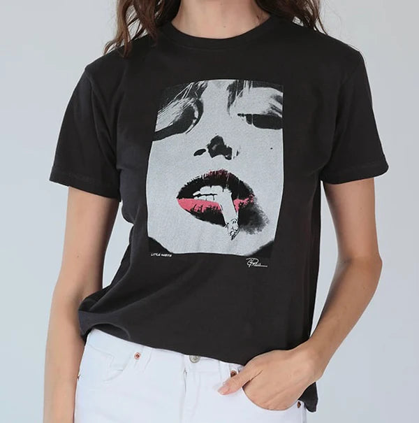 LITTLE HABITS MUSHIE TEE - WORN BLACK HIGHLIGHT COLOR