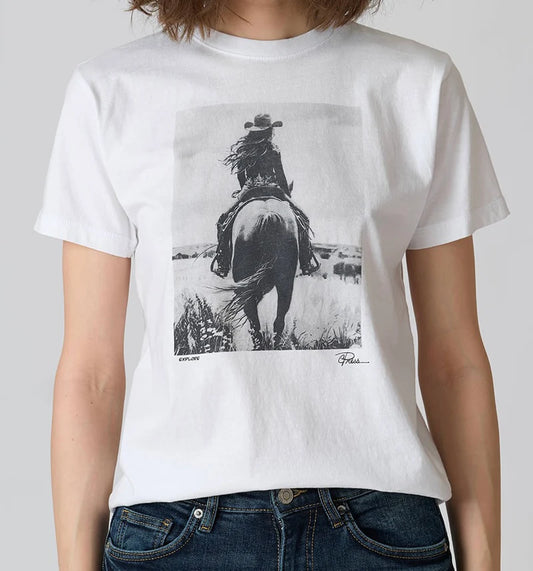 EXPLORE MUSHIE TEE - WORN WHITE