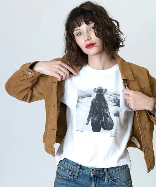 BAND ON THE RUN MUSHIE TEE - WORN WHITE COLOR