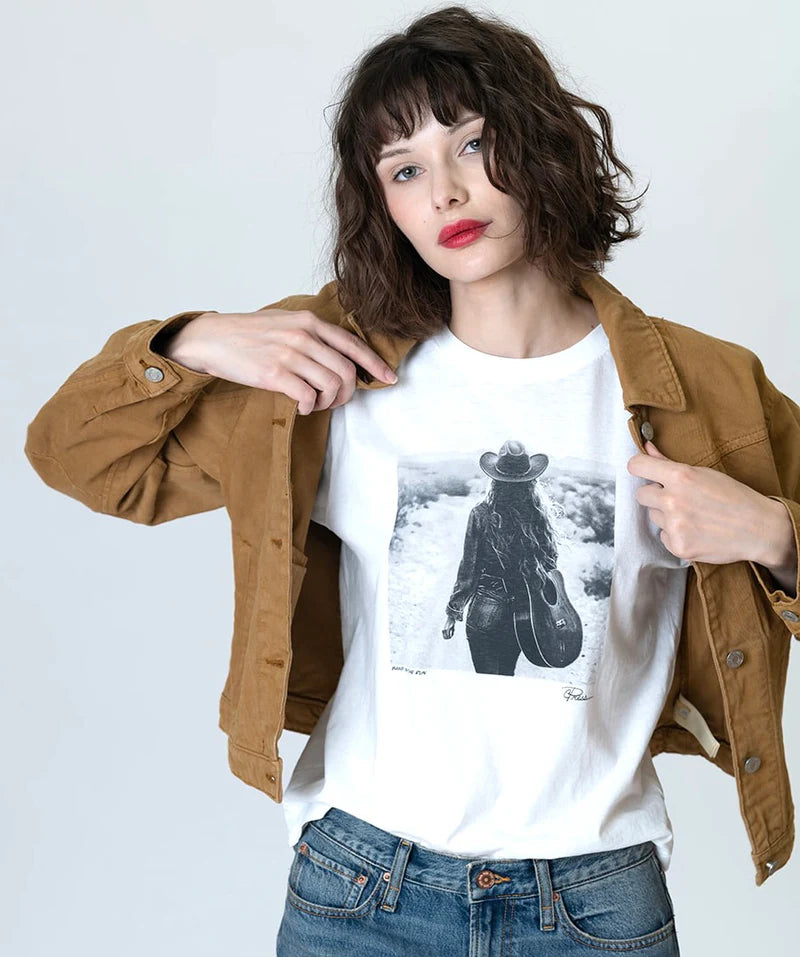 BAND ON THE RUN MUSHIE TEE - WORN WHITE COLOR