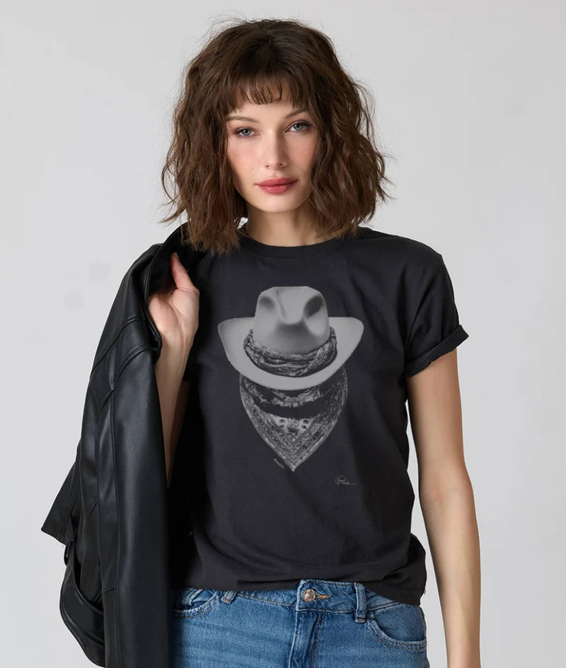 BANDIT MUSHIE TEE - WORN BLACK