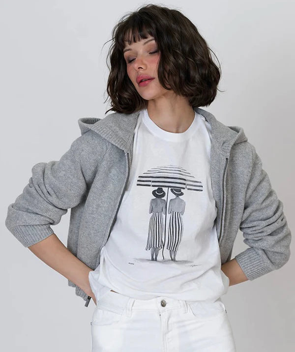 SHADE MUSHIE TEE - WORN WHITE