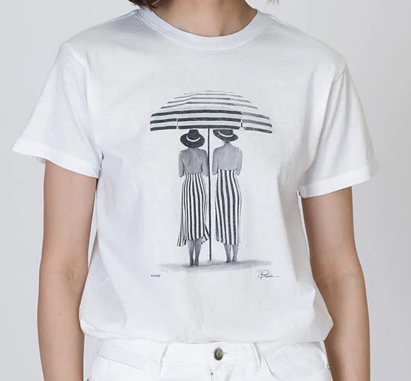 SHADE MUSHIE TEE - WORN WHITE