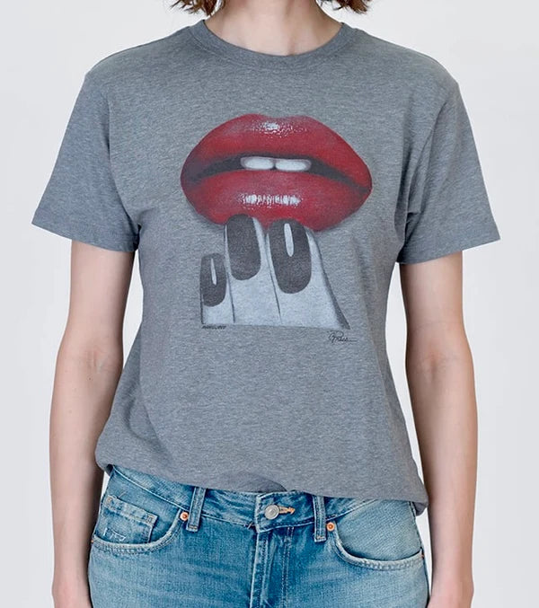 MANICURED MUSHIE TEE - GREY HEATHER