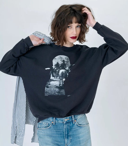 FRONTIER COZY SWEATSHIRT - WORN BLACK