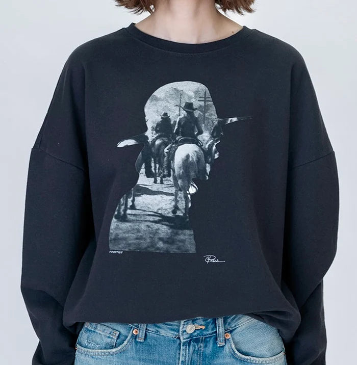 FRONTIER COZY SWEATSHIRT - WORN BLACK