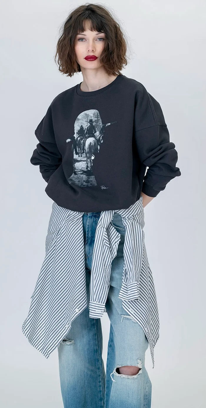 FRONTIER COZY SWEATSHIRT - WORN BLACK