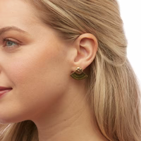 BROOKS FEATHER STUD EARRINGS
