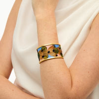SHANNON WIDE CUFF FEATHER BRACELET