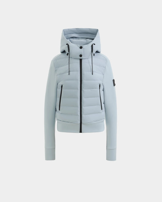 CASSA LIGHT QUILTED JACKET WITH THUMBHOLES - POWDER BLUE