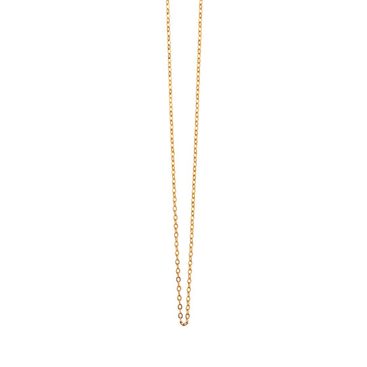 18K YELLOW GOLD 30'' THIN OVAL CHAIN