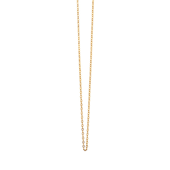18K YELLOW GOLD 30'' THIN OVAL CHAIN
