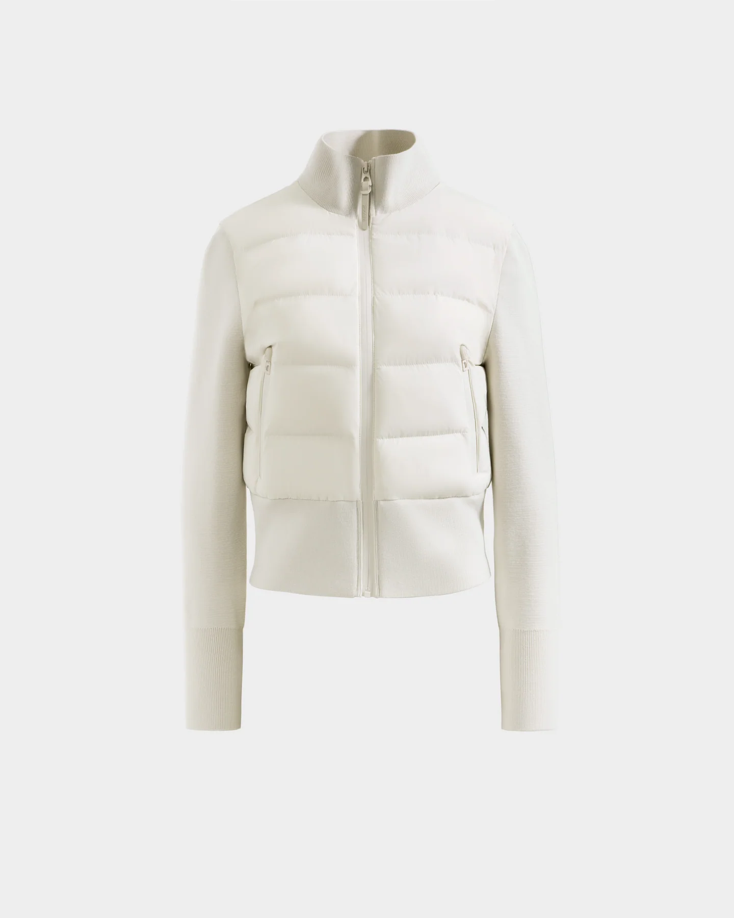 CLAREMONT HYBRID VARSITY BOMBER - VANILLA